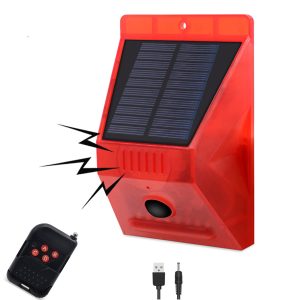 Solar Alarm Lamp Remote Controlled 100m - Kes 1,800.00